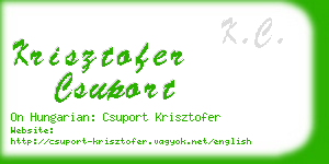 krisztofer csuport business card